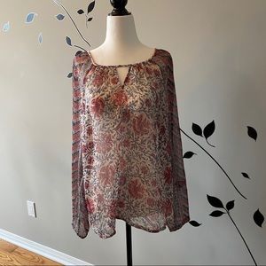 Lucky Brand boho sheer top